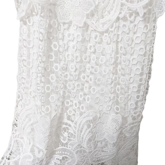 BB Dakota Bryn Lace Halter Mini Dress White Lined - Picture 5 of 10